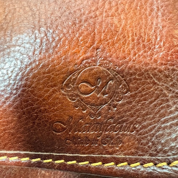 Vintage Manufactus Rome (Manufacius) Italian Leather Messenger Crossbody Bag - Picture 2 of 16